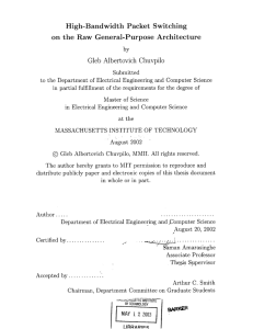 High-Bandwidth  Packet  Switching Gleb  Albertovich  Chuvpilo