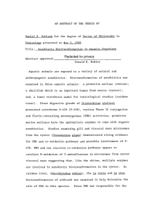 AN ABSTRACT OF THE THESIS OF Xenobiotic Biotransformation in Aquatic Organisms