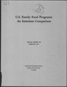 U.S. Family Food Programs: An Interstate Comparison no.3/ SPECIAL REPORT 319