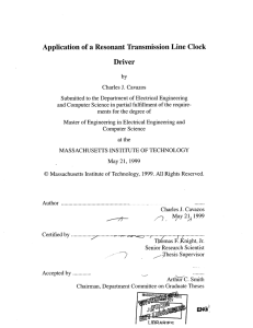 Application  of a Resonant Transmission Line  Clock Driver