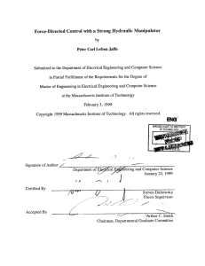 Force-Directed  Control with a Strong Hydraulic Manipulator