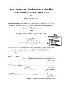 Surface  Detection  and Object  Recognition  in... Three-Dimensional  Ultrasonic  Imaging  System