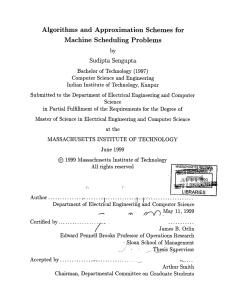 Algorithms  and  Approximation  Schemes  for