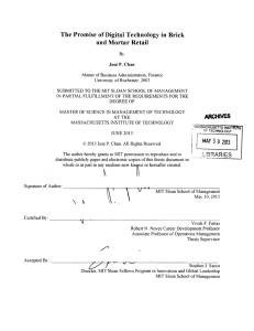 The  Promise  of Digital  Technology  in ... and Mortar Retail I 30  2013