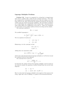 Lagrange Multiplier Problems