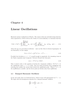 Linear Oscillations Chapter 4