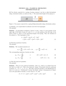 PHYSICS 110A : CLASSICAL MECHANICS MIDTERM EXAM #2