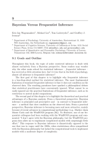 9 Bayesian Versus Frequentist Inference Eric-Jan Wagenmakers , Michael Lee