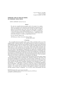 EPIDEMIC SIZE IN THE SIS MODEL OF ENDEMIC INFECTIONS