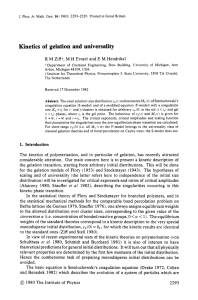 Kinetics of  gelation and universality + M R