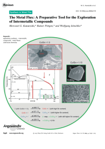 The Metal Flux: A Preparative Tool for the Exploration Reviews