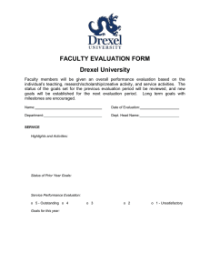 FACULTY EVALUATION FORM Drexel University