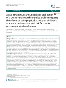 Active Smarter Kids (ASK): Rationale and design