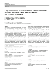 Long-term exposure to traffic-related air pollution and insulin