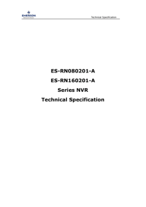 ES-RN080201-A ES-RN160201-A Series NVR