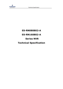 ES-RN080802-A ES-RN160802-A Series NVR
