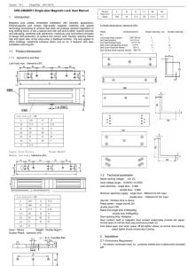 CHD-CM280H1 Single-door Magnetic Lock User Manual 1 Introduction: