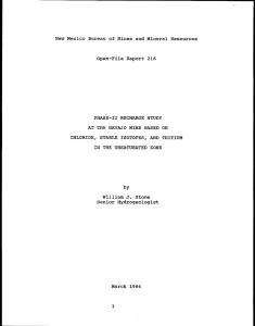 New  Mexico Bureau of Mines and Mineral  Resources Open-File  Report