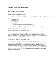 Master Marketer Newsletter Master Marketer Highlights