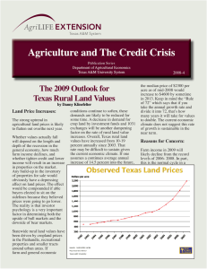 The 2009 Outlook for Texas Rural Land Values