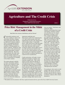 Price Risk Management in the Midst