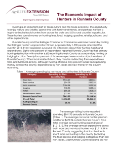 The Economic Impact of Hunters in Runnels County
