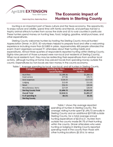 The Economic Impact of Hunters in Sterling County