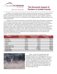 The Economic Impact of Hunters in Uvalde County