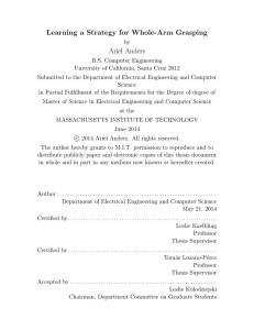 Learning a Strategy for Whole-Arm Grasping Ariel Anders