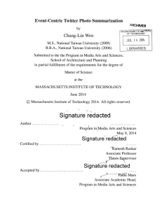 Event-Centric  Twitter Photo  Summarization Chung-Lin  Wen