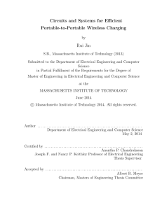 Circuits and Systems for Efficient Portable-to-Portable Wireless Charging Rui Jin