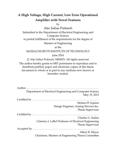 A High Voltage, High Current, Low Error Operational Alec Julius Poitzsch