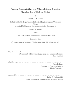 Convex Segmentation and Mixed-Integer Footstep Planning for a Walking Robot