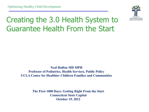 Creating the 3.0 Health System to Guarantee Health From the Start