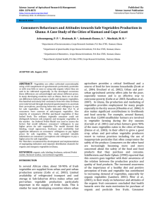 Science Journal of Agricultural Research &amp; Management Published By ISSN: 2276-8572