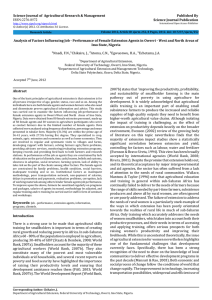 Published By Science Journal of  Agricultural Research &amp; Management