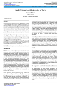 Abstract social enterprise researchers and practitioners from various