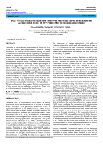 Meriones shawi A successful model of environmental pollutants assessment  Published By