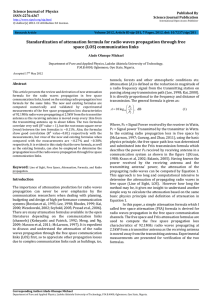 Standardization of attenuation formula for radio waves propagation through free