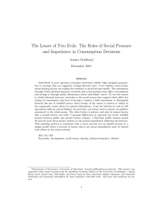 The Lesser of Two Evils: The Roles of Social Pressure