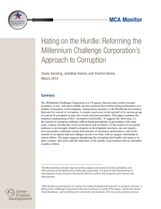 Hating on the Hurdle: Reforming the Millennium Challenge Corporation’s Approach to Corruption