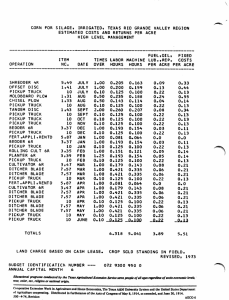 CORN  FOR  SILAGE,  IRRIGATED,  TEXAS ... ESTIMATEO COSTS AND RETURNS PER ACRE