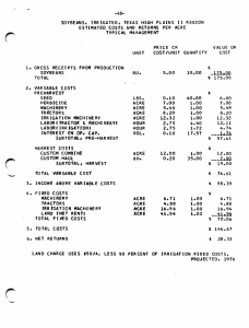 ■48- SOYBEANS,  IRRIGATED,  TEXAS  HIGH  PLAINS ... ESTIMATED COSTS AND RETURNS PER ACRE TYPICAL MANAGEMENT