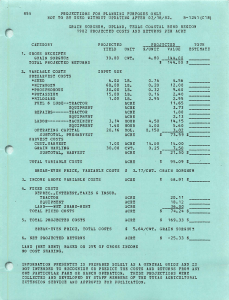 854 PROJECTIONS FOR PLANNING PURPOSES ONLY