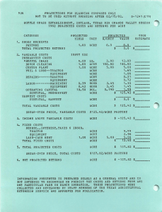 926 PROJECTIONS FOR PLANNING PURPOSES ONLY