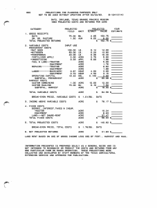 660  PROJECTIONS  FOR  PLANNING  PURPOSES ... NOT  TO  BE  USED  WITHOUT ...