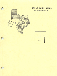 r TEXAS HIGH PLAINS IV SOIL RESOURCE AREA 4