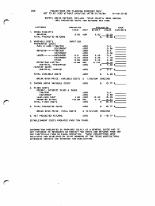 865  PROJECTIONS  FOR  PLANNING  PURPOSES  ONLY NOT  TO  BE  USED  WITHOUT  UPDATING...