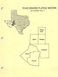 r TEXAS EDWARDS PLATEAU WESTERN SOIL RESOURCE AREA 9