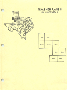 r TEXAS HIGH PLAINS III SOIL RESOURCE AREA 3